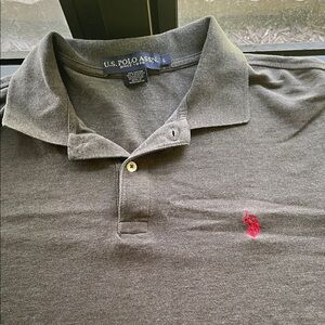 U.S. Polo Assn. Charcoal Polo with Red Logo